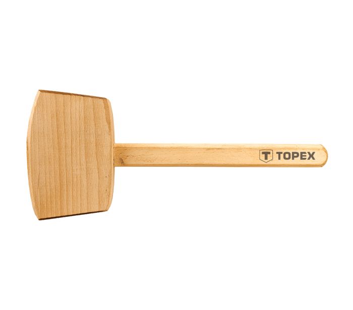 Киянка дерев'яна, 500 г, дерев'яна рукоятка TOPEX (02A050)